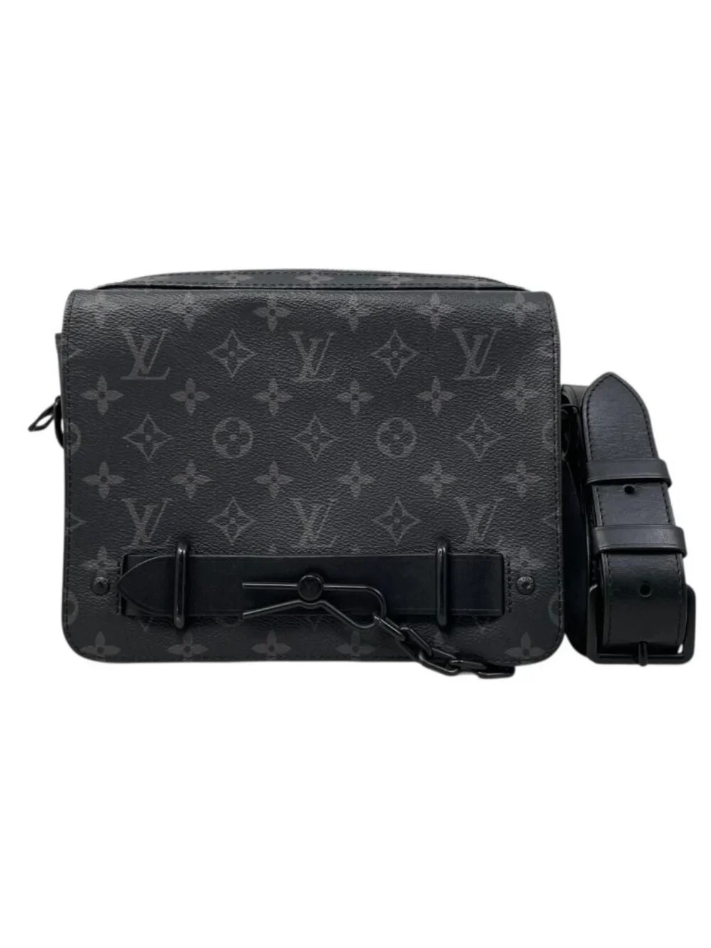 Louis Vuitton Shoulder Bag Steamer Messenger Monogram Eclipse Black